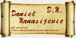 Daniel Manasijević vizit kartica